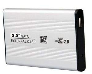 Boitier Externe Pour Disque Dur SATA 3.5" En Aluminium