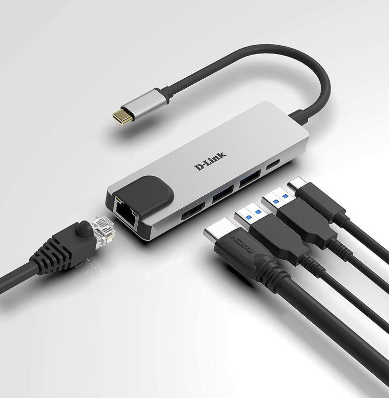 D-Link DUB-M520 Hub USB-C 5-en-1 avec HDMI:Ethernet